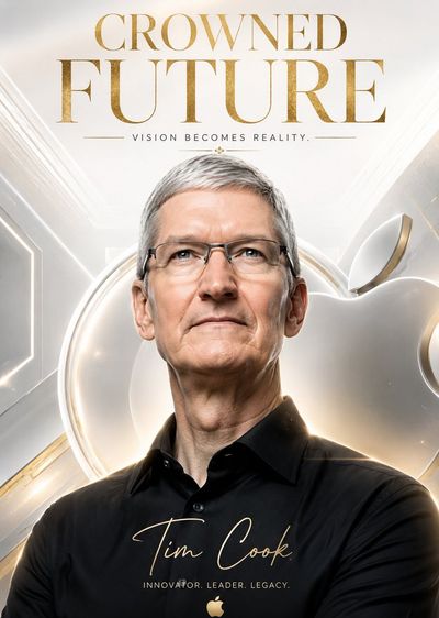 A visionary CEO stands confidently in a futuristic gold-lit studio portrait