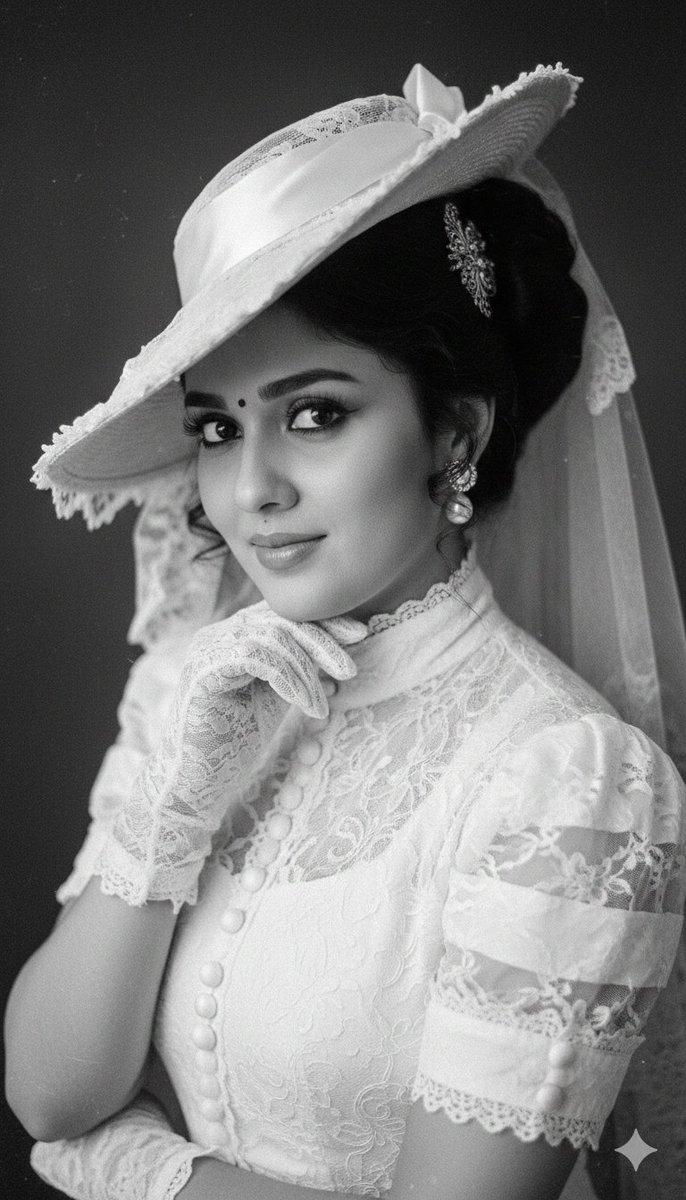 Timeless Elegance: Dutch Colonial Beauty in Vintage Portrait
