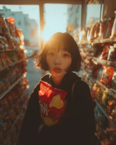 Golden Hour Snack Aisle Portrait