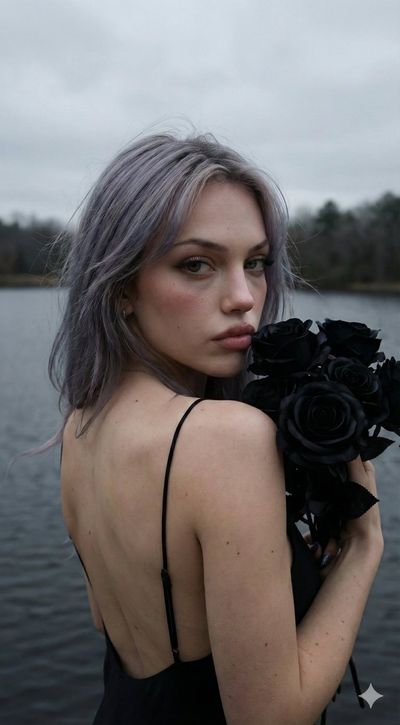 Dark Elegance at the Water's Edge