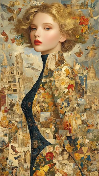 Ethereal Elegance: A Portrait of Art and Nature