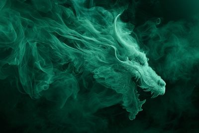 Ethereal Dance of Smoke and Shadow in Monochrome
