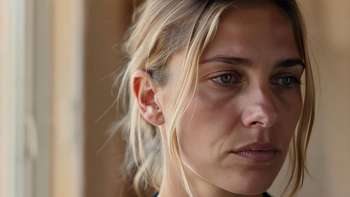 Emotional Portrait of a Young Woman