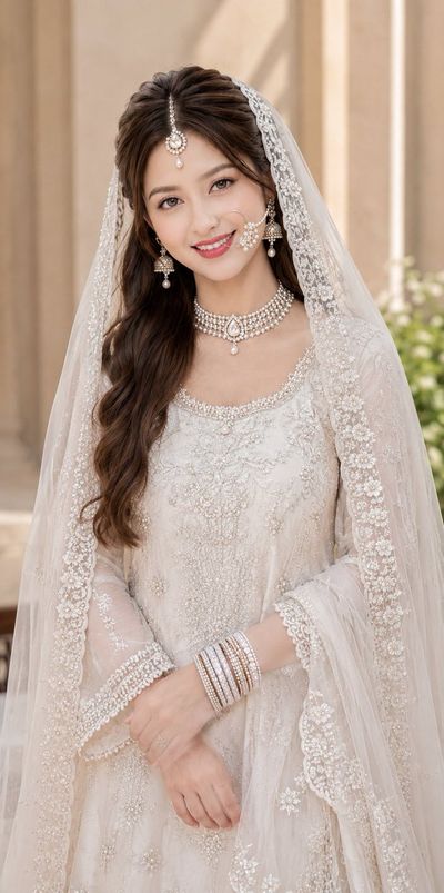 Glamorous Bridal Portrait in a Grand Palace Corridor