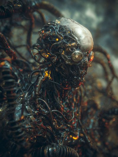 Nightmarish Fusion: Cybernetic Horror Unleashed