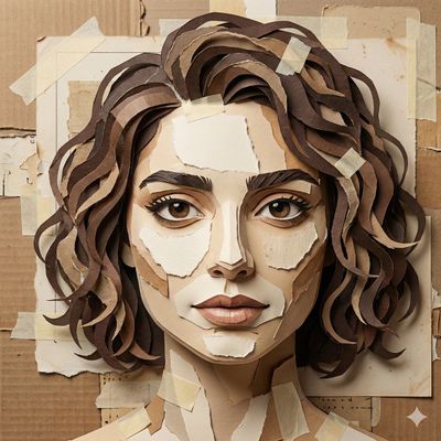 Crafted Portrait: A Paper Art Journey