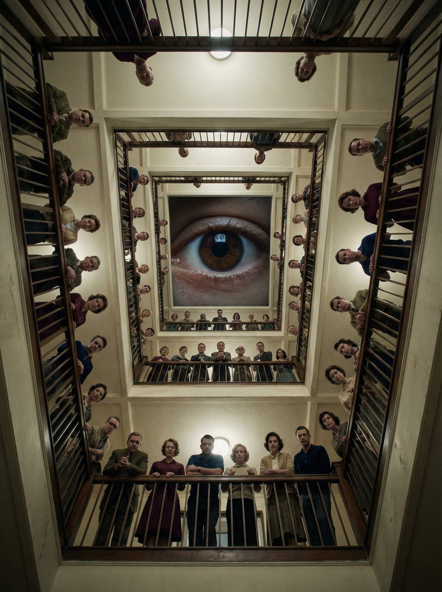 The Gaze Above: A Surreal Encounter