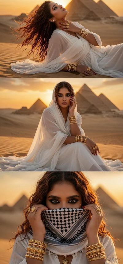Desert Elegance: Golden Hour with the Pyramids