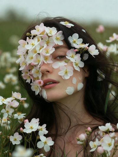 Whispers of Spring: A Dreamy Floral Portrait