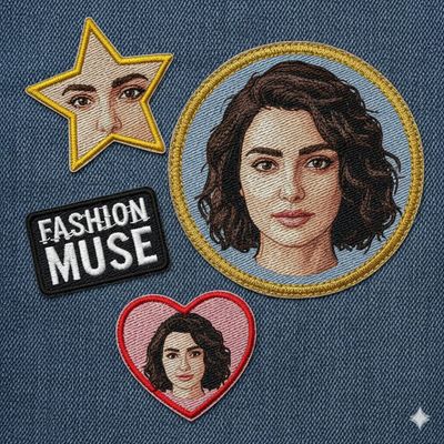 Custom Patches with Your Photo on Denim