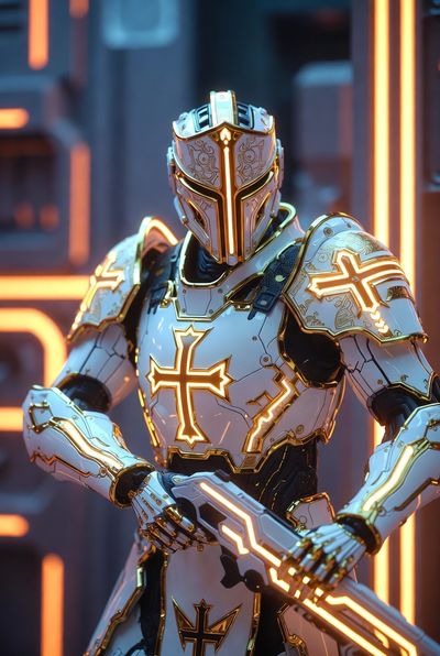 Cyber Templar: A Futuristic Knight Reborn