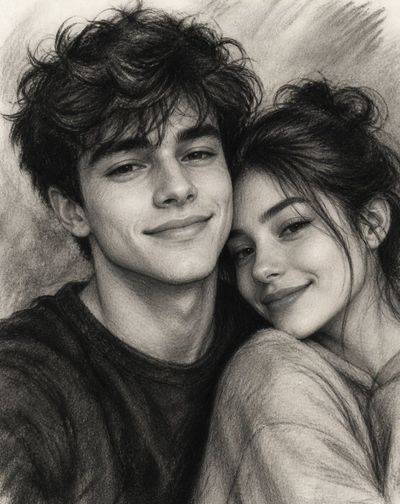 Monochrome Intimacy in Charcoal