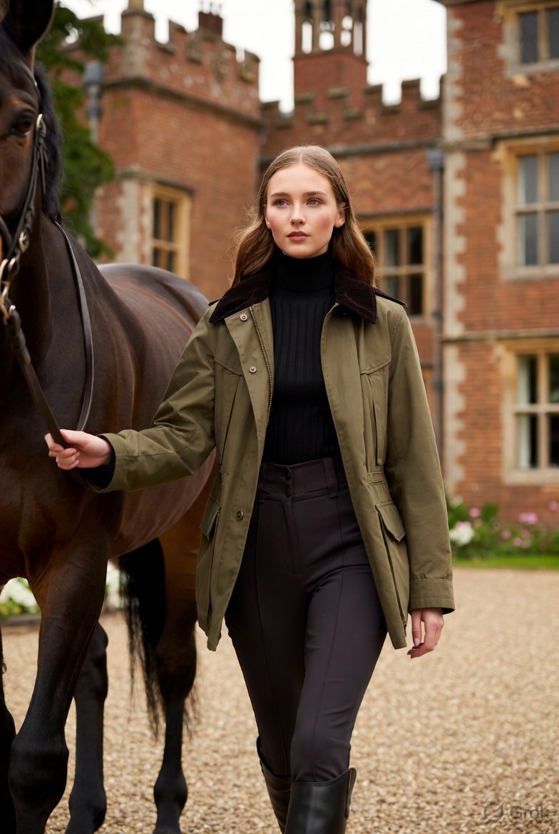 Elegance in the Estate: A Girl and Her Horse