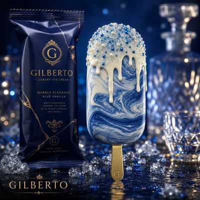 Indulge in Luxury: Gourmet Ice Cream Bar Advertisement Design
