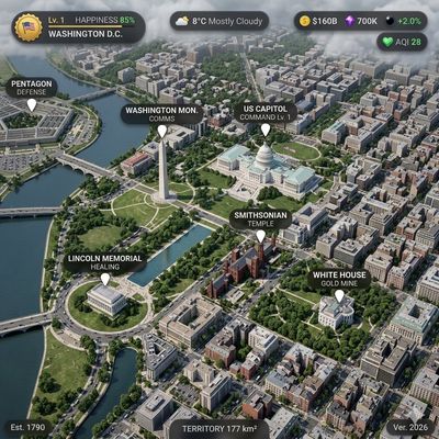Washington D.C. as a Real-Time Strategy Game Map