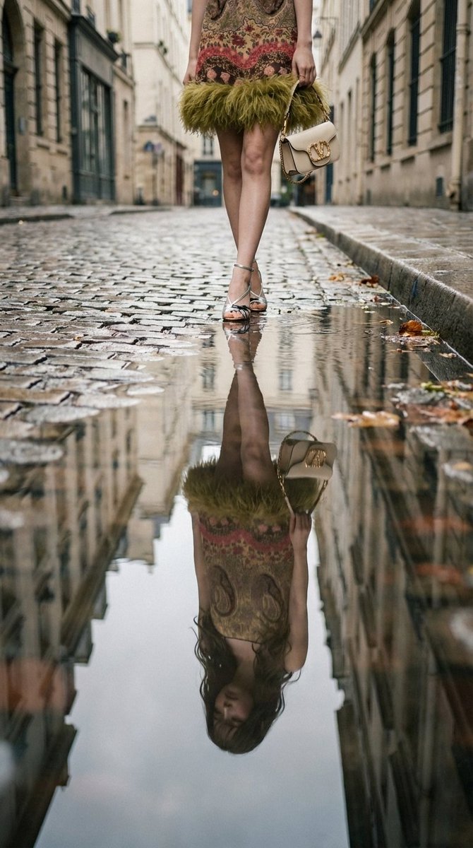Serenity in Reflection: A Rainy Moment Captured