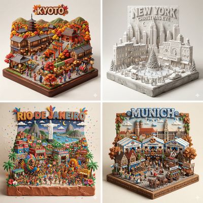 A Pixar-Style Clay World of [CITY_NAME] in [SEASONAL_EVENT]