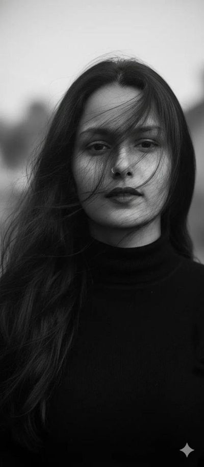 Cinematic Elegance: A Portrait in Monochrome