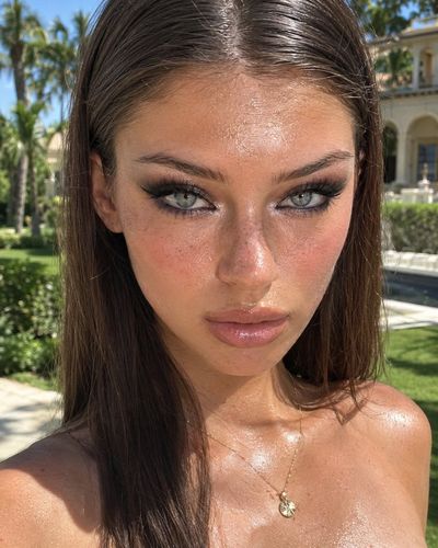 Sun-Kissed Sweat Glow Captured in Macro Beauty Portrait