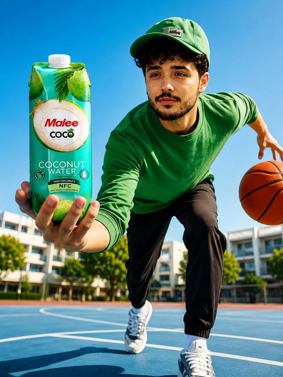 Urban Athlete Promoting Coconut Refreshment