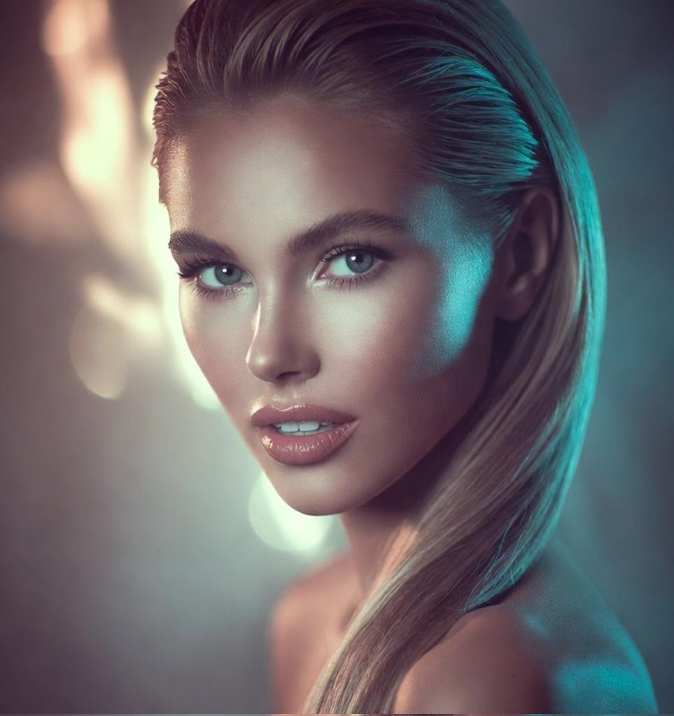 Radiant Elegance: A High-Fashion Portrait