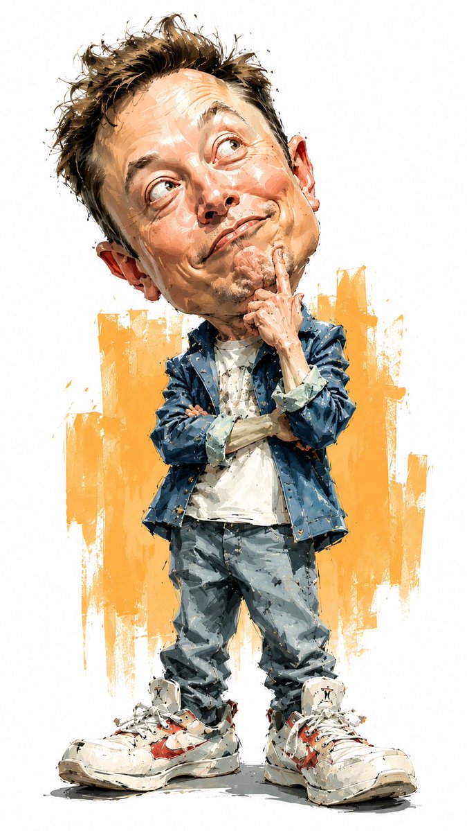 Elon Musk and Donald Trump appear as exaggerated watercolor caricatures