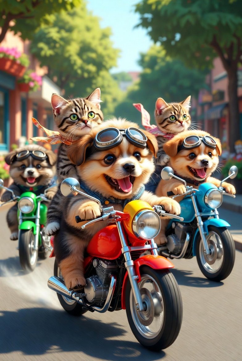 Adorable Adventure: The Cutest Biker Gang