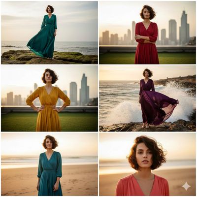 A Fashion Portrait Series Across Seaside & Skylines