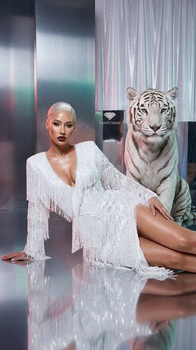 Luxury Meets Wild: Celebrity Fashion with a Majestic Tiger