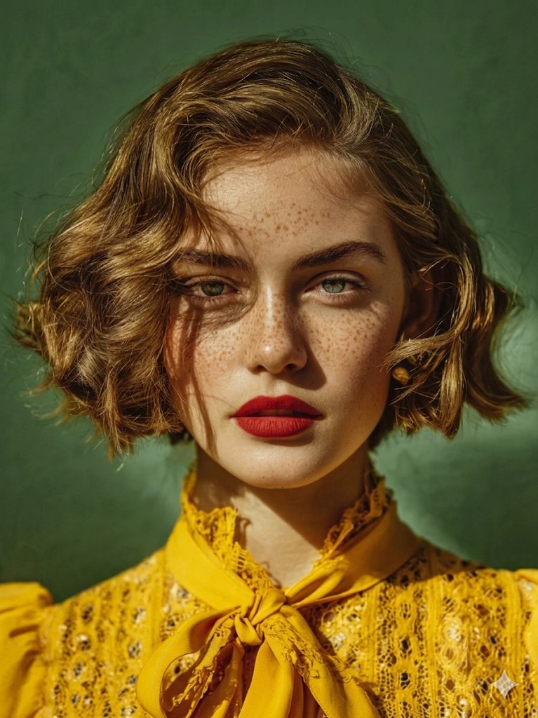 Freckled Radiance: A Bold Fashion Statement