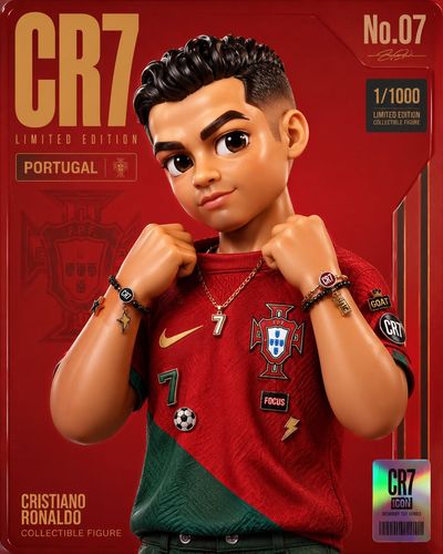 A luxury designer toy portrait with glossy vinyl finish