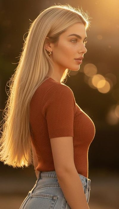 Golden Hour Elegance: A Glamorous Summer Portrait