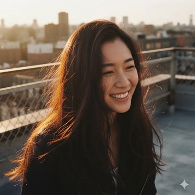 Rooftop Muse in Liquid Gold Light