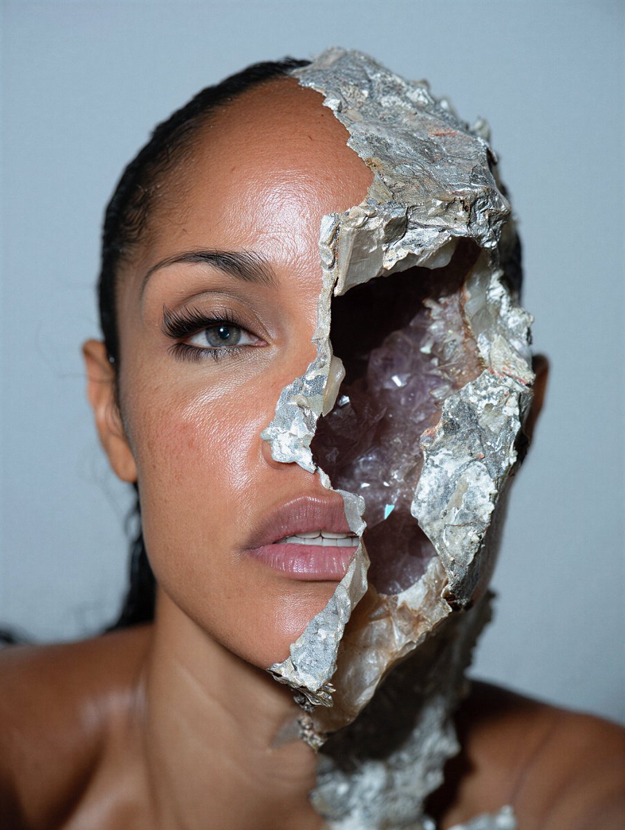 Fragmented Beauty: Quartz and Skin in Stark Contrast