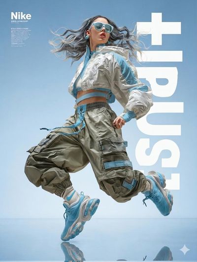 Frozen in Flight: High-Fashion Meets Dynamic Action