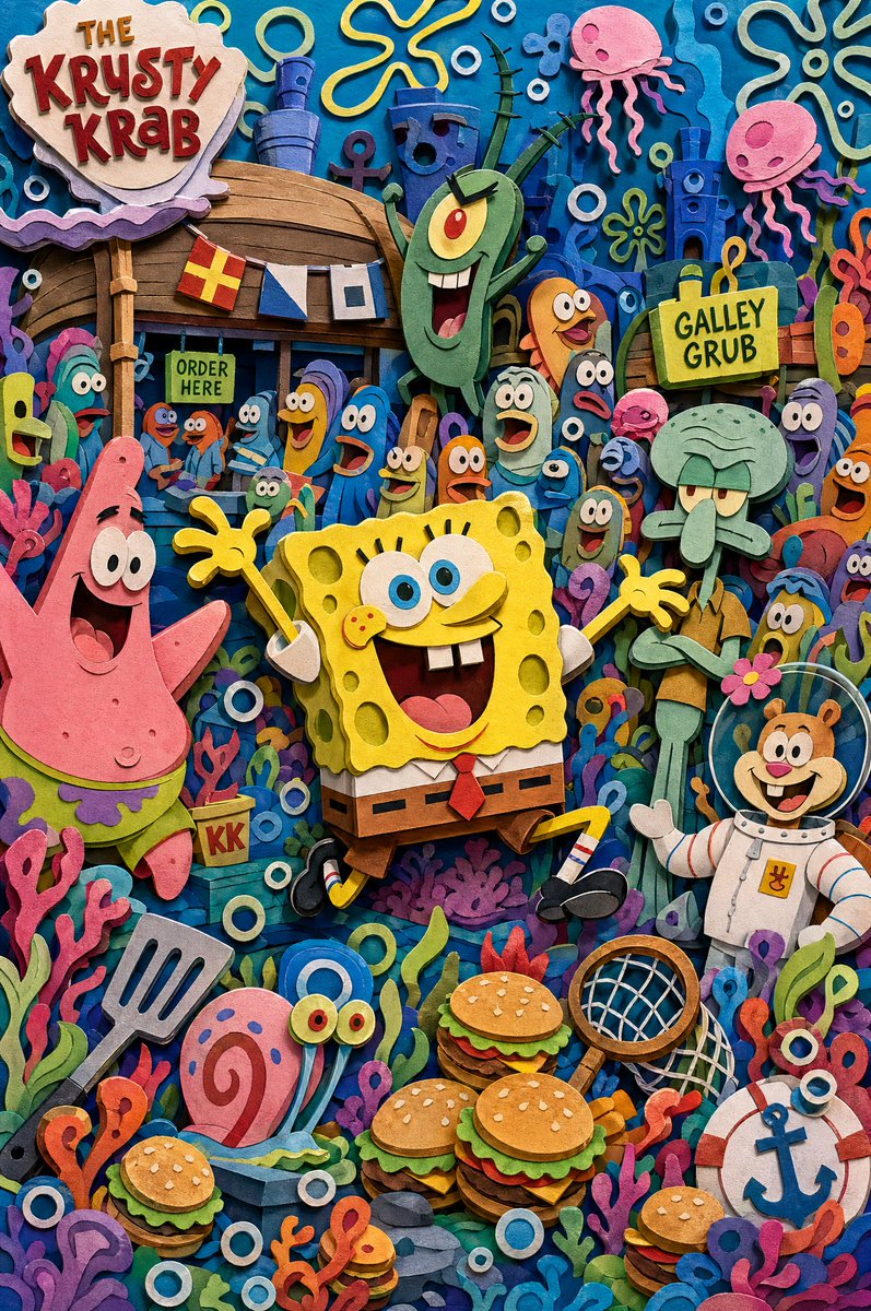 Paper-Cut Hyper-Diorama of [CARTOON_SHOW_NAME]