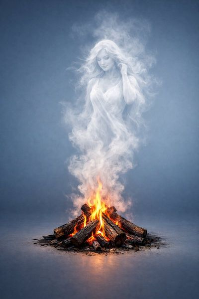 Ethereal Guardian: The Spirit of the Campfire