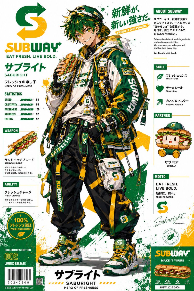 Futuristic Fast-Food Mascot in Streetwear Chic