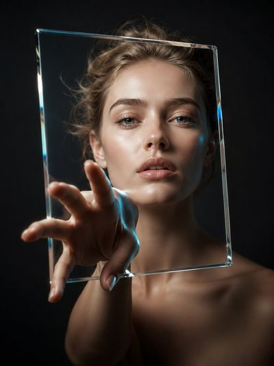 Unveiling the Impossible: A Luxury Fashion Portrait Behind Glass