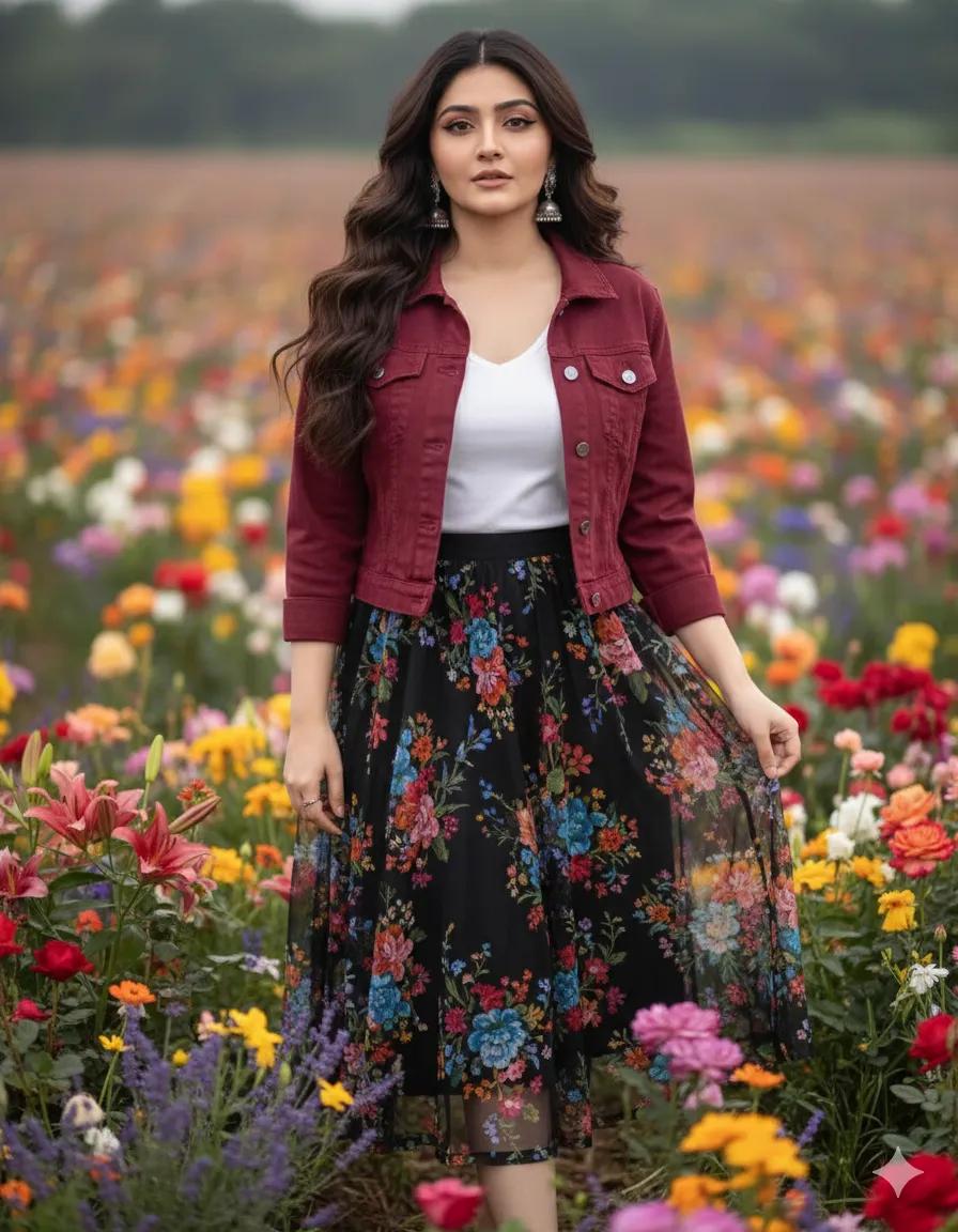 Charming Elegance in a Blooming Dreamscape