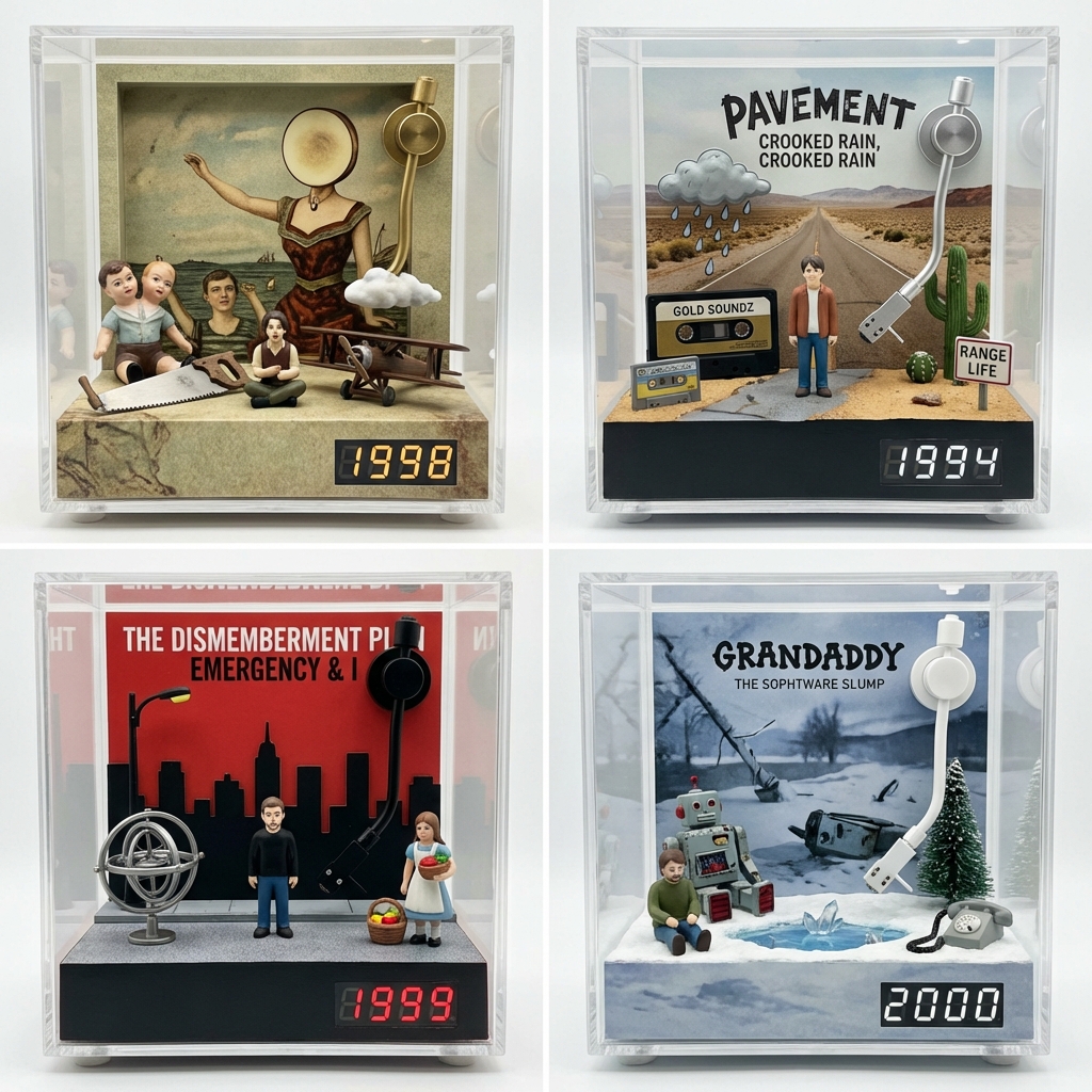 Tiny Music Worlds in Acrylic Boxes
