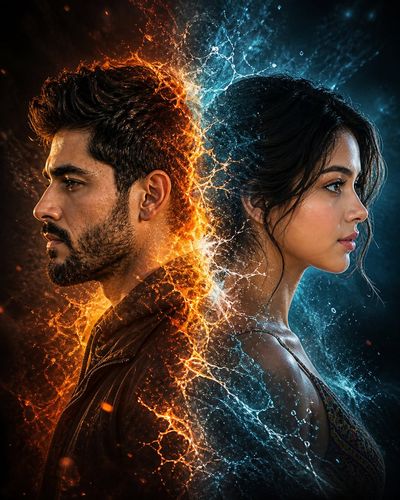 Fusion of Fire and Ice Portrait