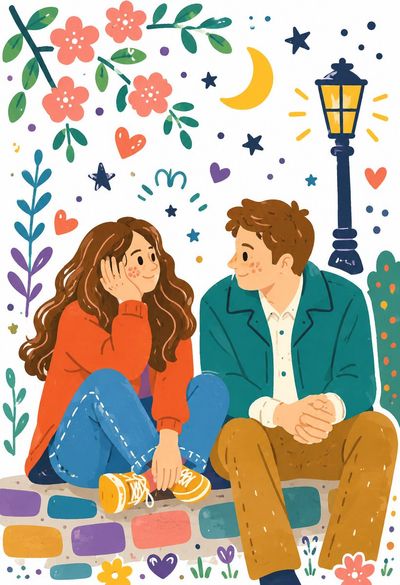 Whimsical Folk Flat Illustration