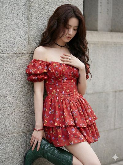 Effortless Elegance: A Boho Muse in Stone