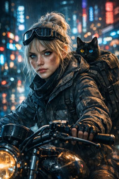 Neon Streets & Survival: A Cyberpunk Journey