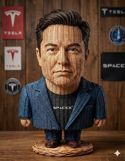 Woven Whimsy: The Rattan Caricature in 8K Detail