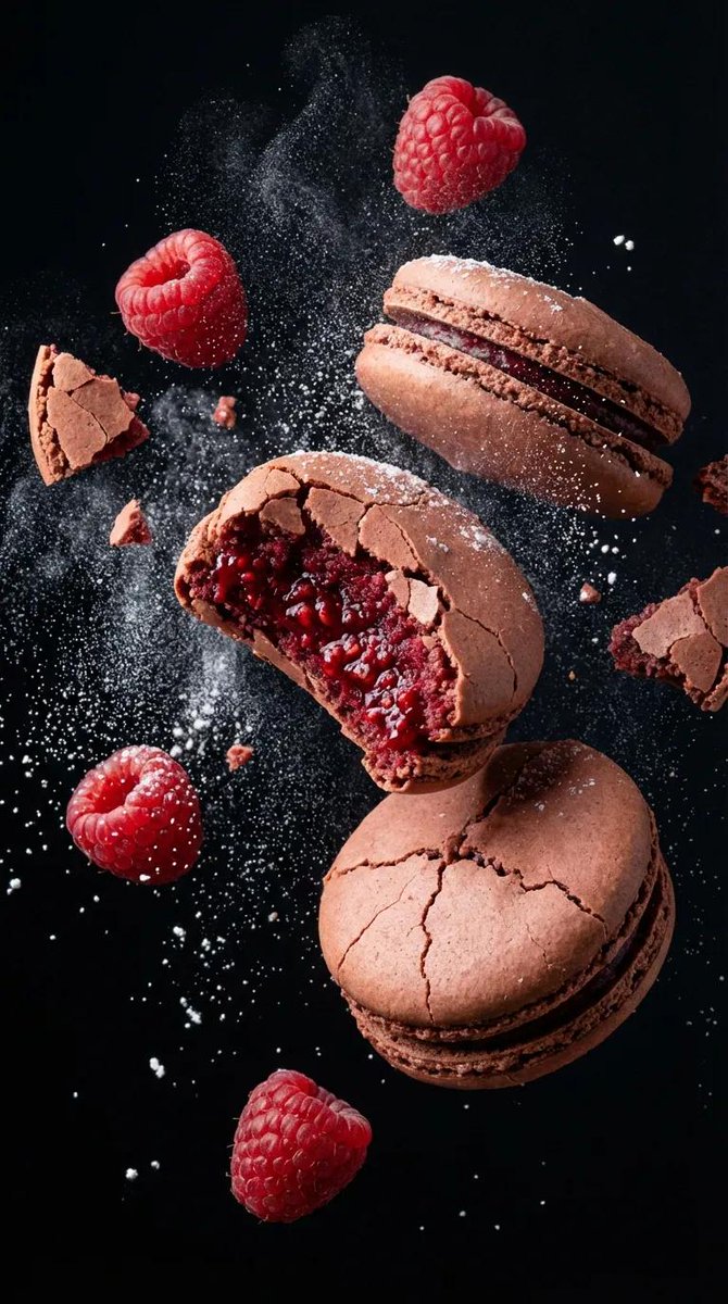Floating Macarons: A High-Speed Dessert Fantasy