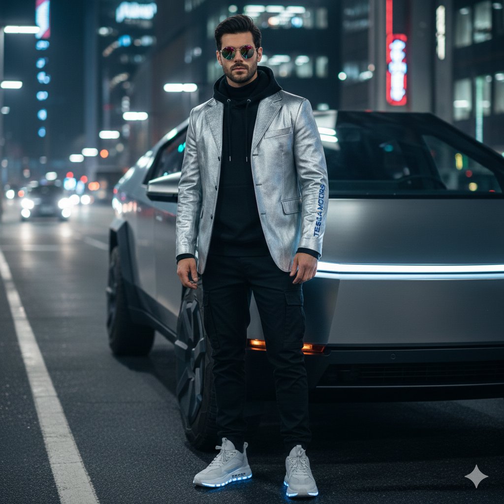 Iridescent Gaze, Cybertruck Night