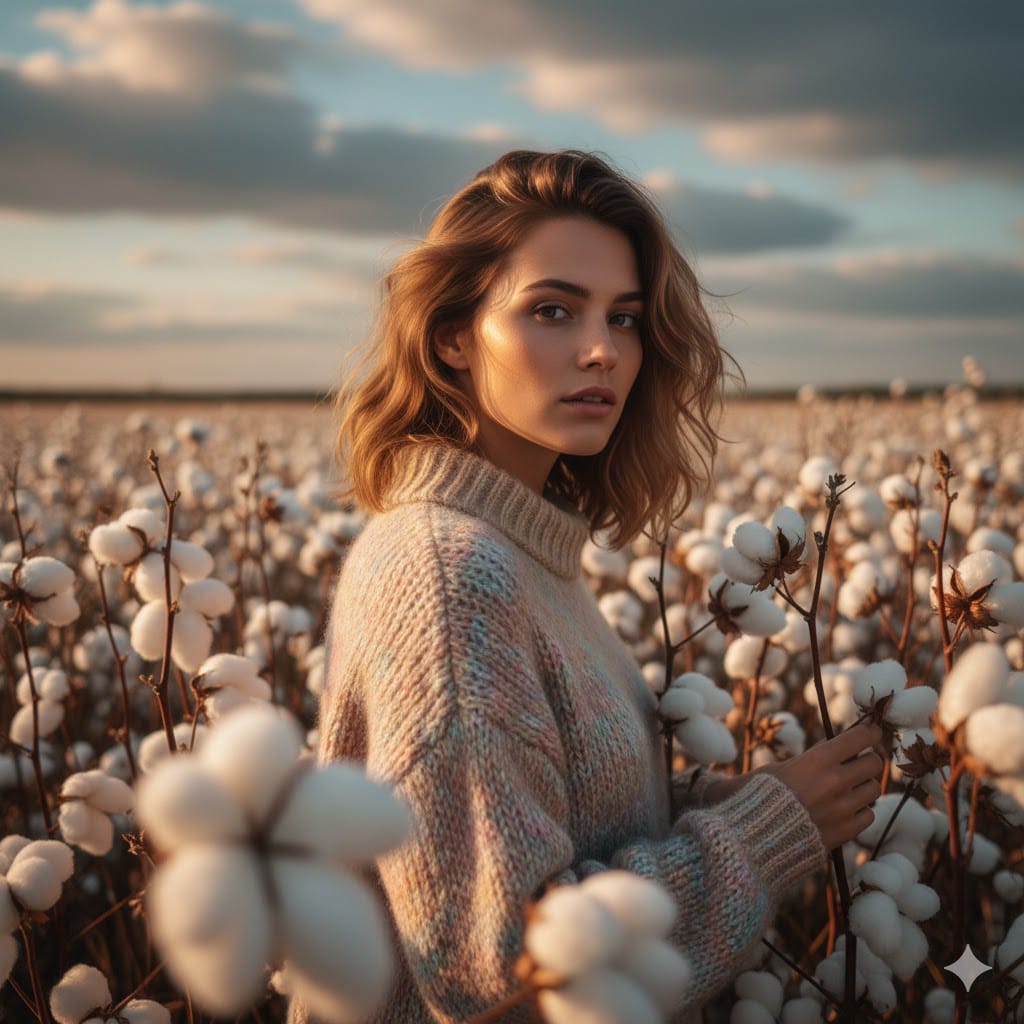 Golden Hour Bliss Amid Cotton Dreams