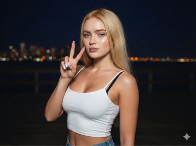 Nighttime Glam: A Flashy Snapshot of Confidence